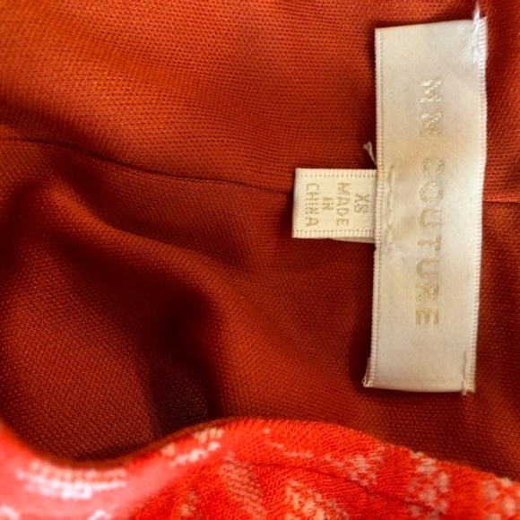 MM Couture Womens Fit & Flare Orange Dress X-Small - Picture 4 of 5